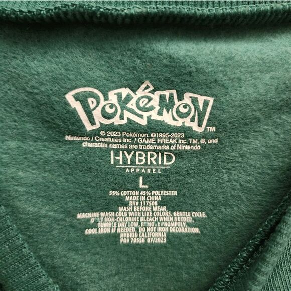 Nwt Boys Pokemon Christmas Graphic Fleece Sweatshirt, Size L 10-12 - Picture 4 of 4